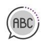 Discurso de burbujas con la letra abc dentro Discurso de burbujas con la letra abc dentro
