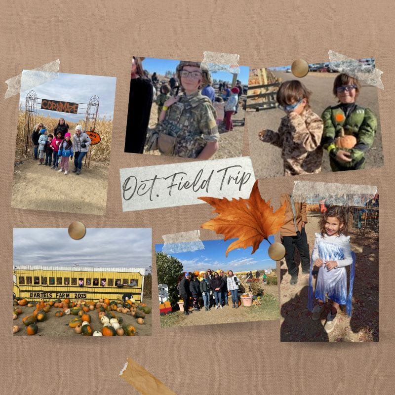 los niños en la excursión de octubre