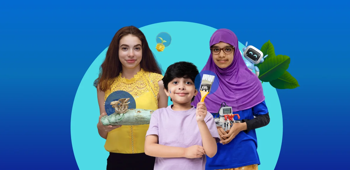 estudiantes con robots y experimentos