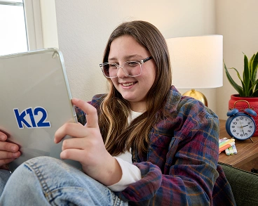 Estudiante con su ipad